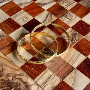 Real gold hoops earrings